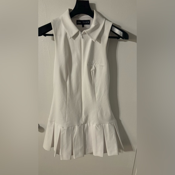 ZARA PLEATED SHIRT STYLE JUMPSUIT DRESS - Picture 2 of 4